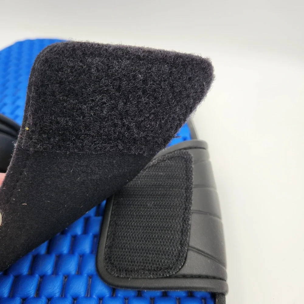 Speedo‎ Slide Mens 13-14 XL Black Blue Adjustable Strap Slip On Flat Sandals